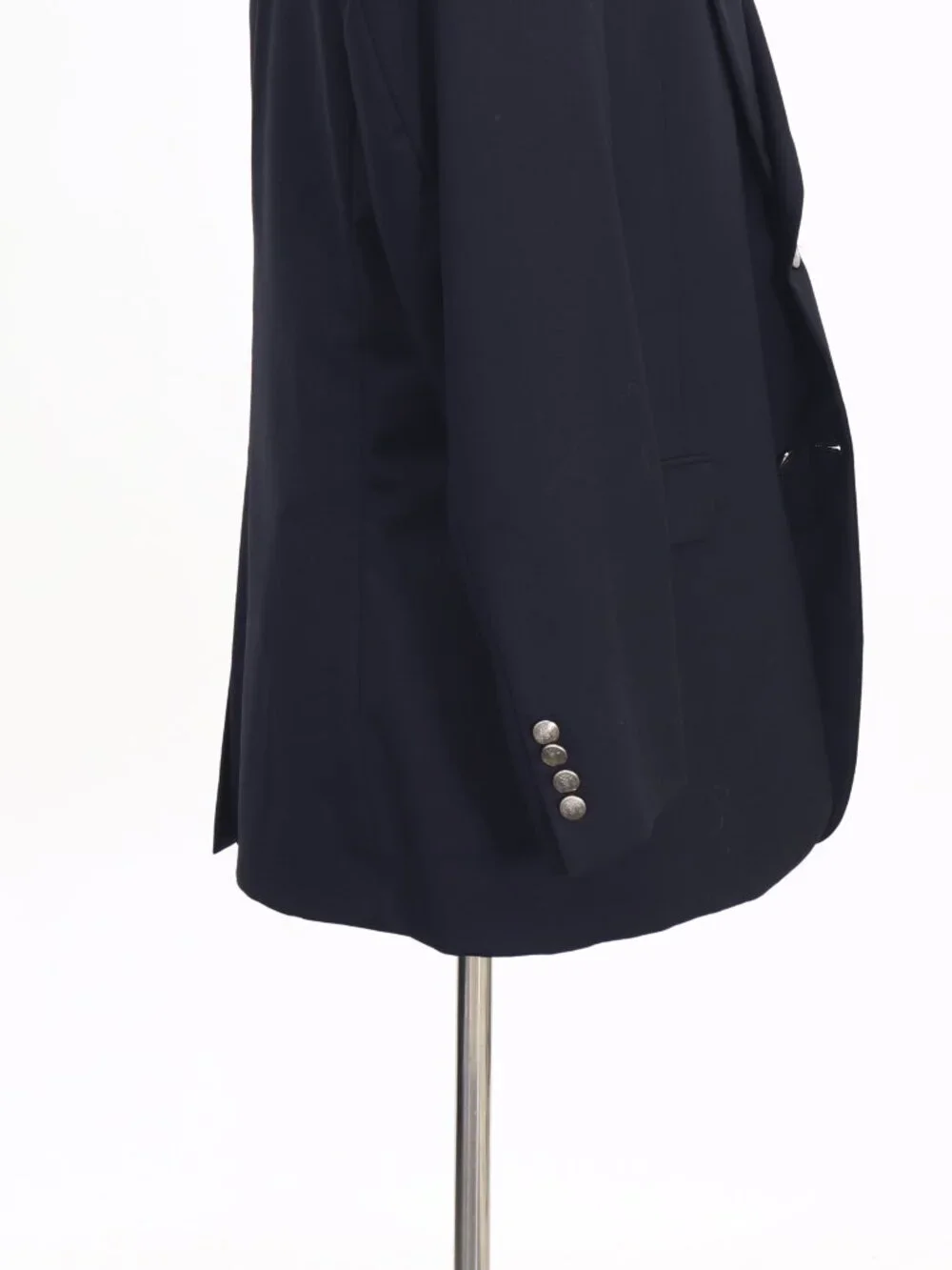 Hart Schaffner Marx Union Made 44L Black Blazer Sport Coat Jacket 2-Button Solid